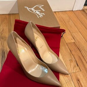 Brand New Never worn Christian Louboutin “Apostrophy” Pump Nappa Leather.